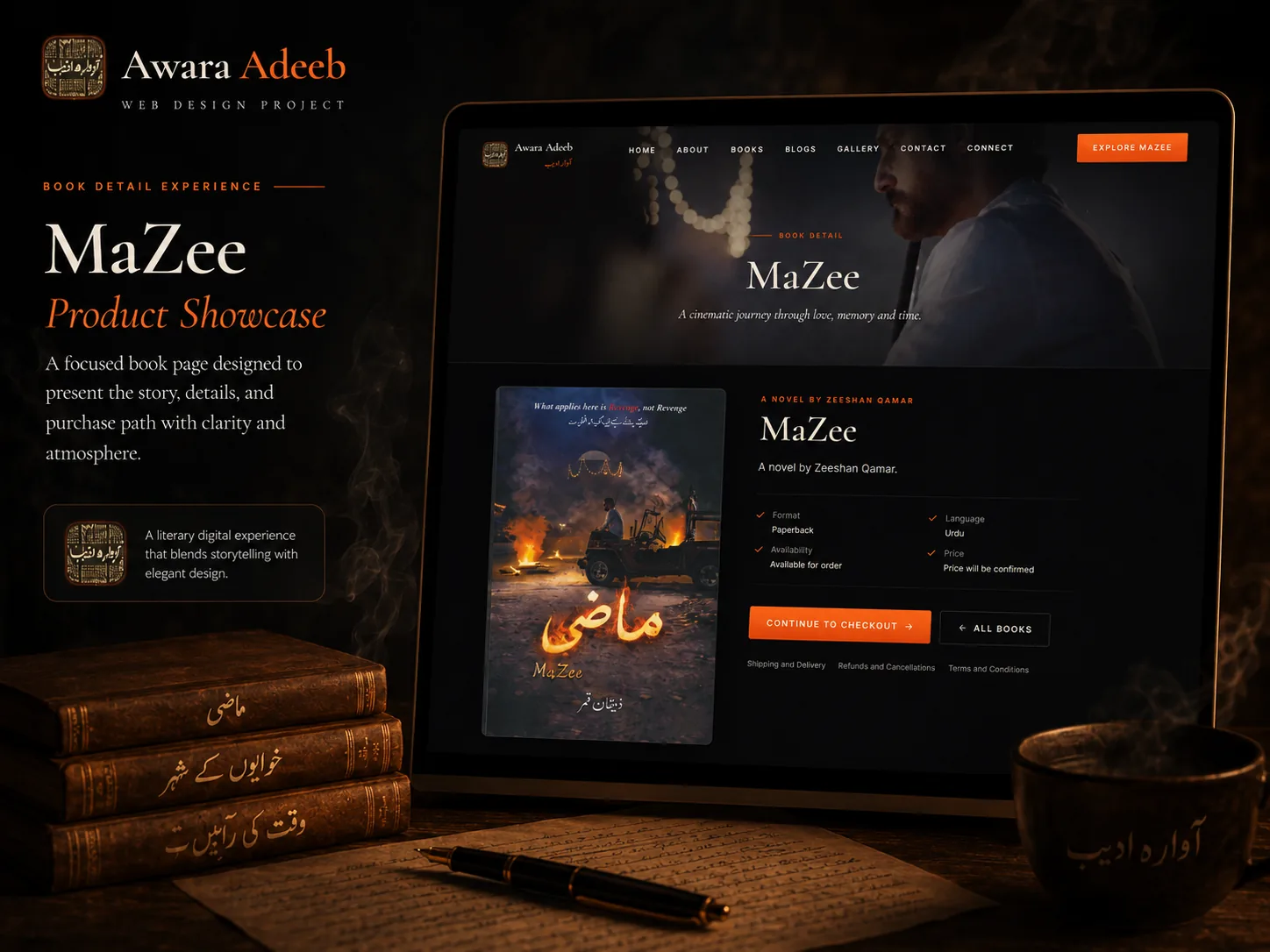 Awara Adeeb — Author Website & Digital Literary Platform project view 3