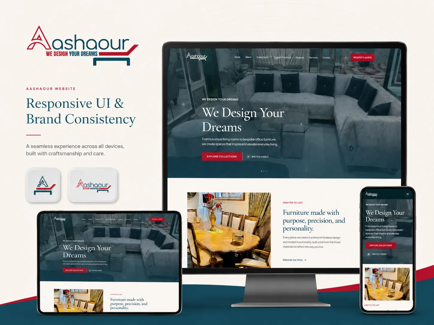 Aashaour — Furniture & Interior Solutions Website project view 5