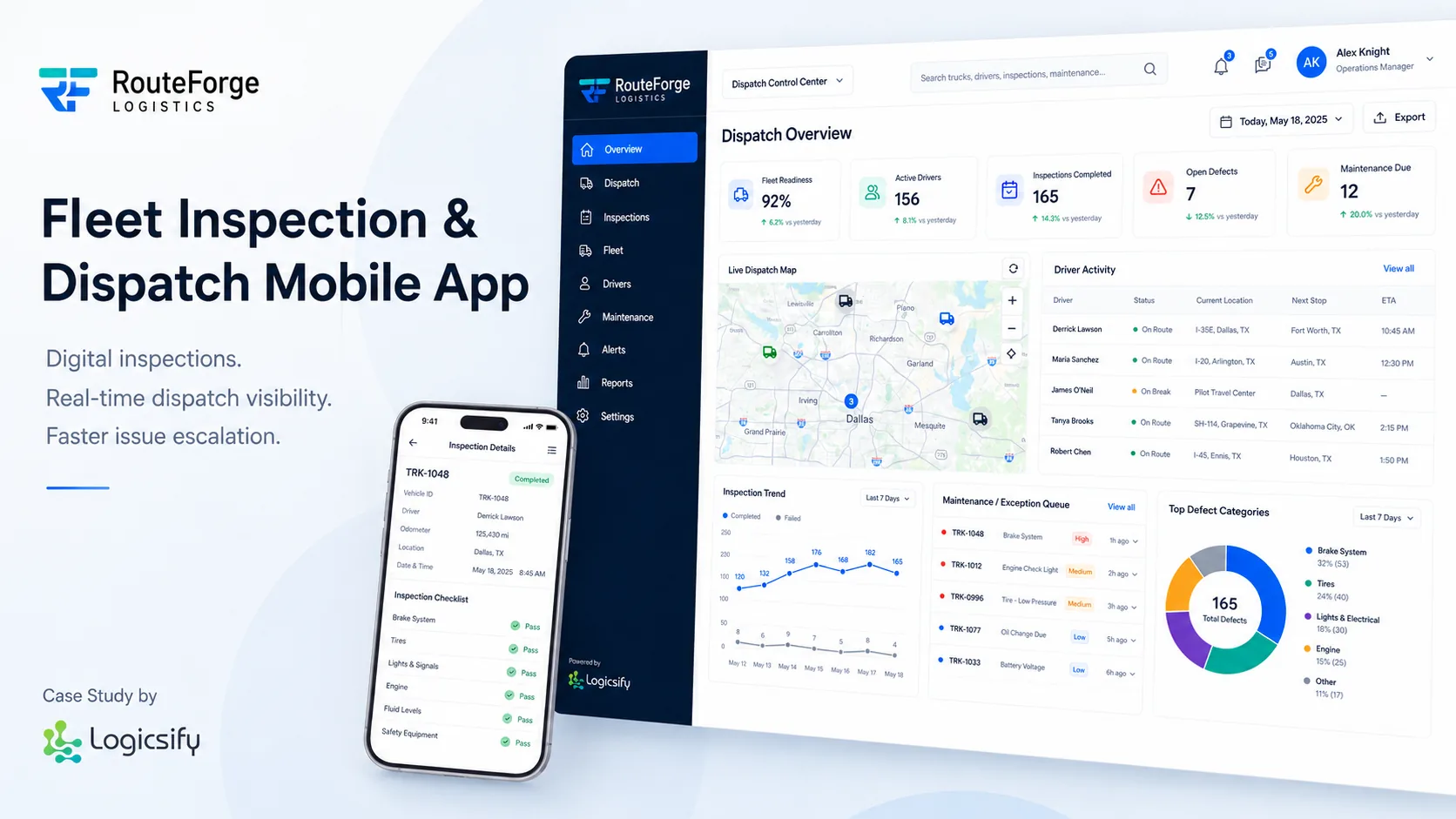Fleet Inspection & Dispatch Mobile App for Regional Logistics