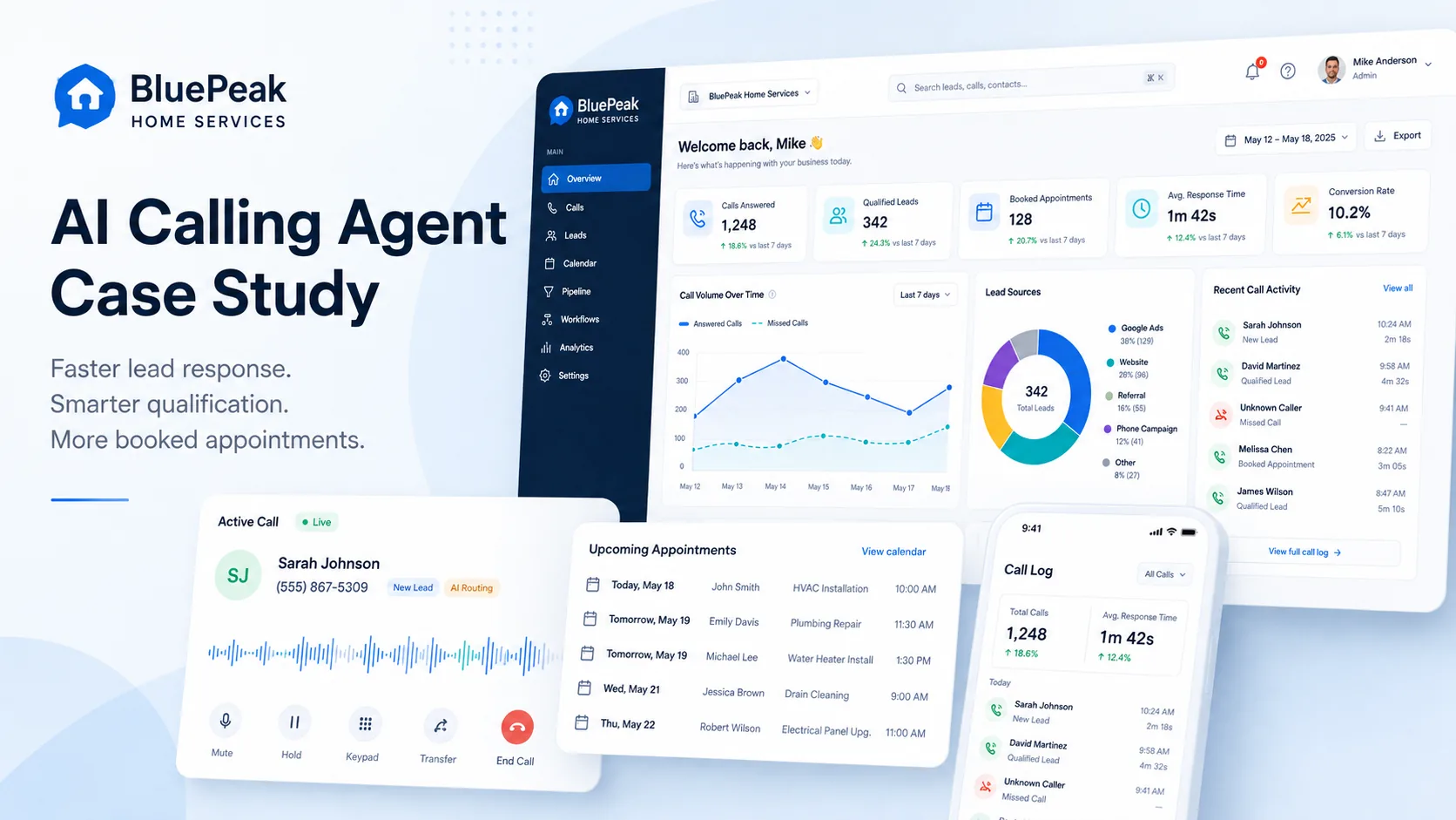 How an AI Calling Agent Streamlined Lead Response for BluePeak Home Services